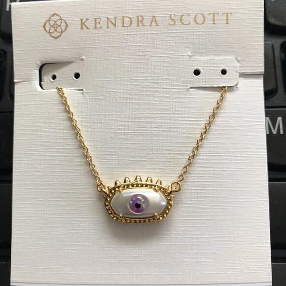 Kendra Scott Gold Evil Eye Short Pendant Necklace - Picture 1 of 2
